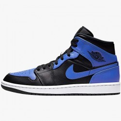 Nike Jordan 1 Mid Hyper Royal Tumbled Leather 554724-077 Joggesko