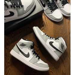 Nike Jordan 1 Mid Light Smoke Grey 554724-092 Joggesko