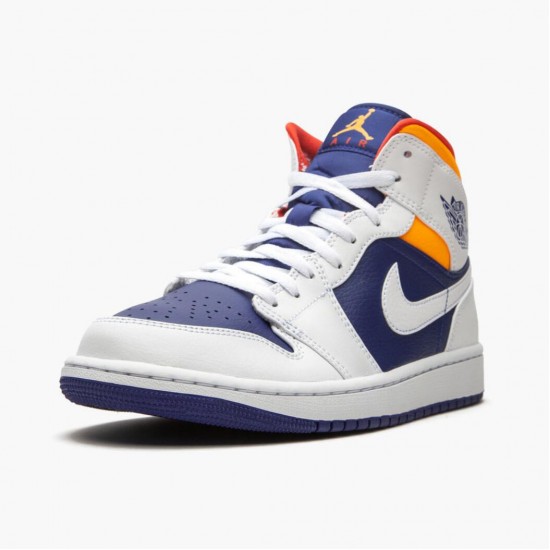 Nike Jordan 1 Mid Royal Blue Laser Orange 554724-131 Joggesko