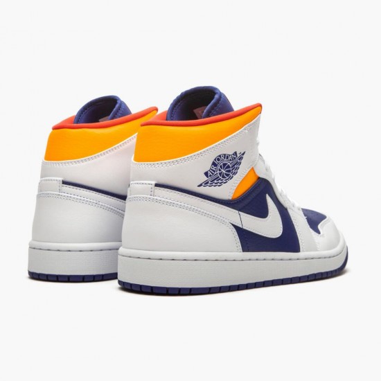 Nike Jordan 1 Mid Royal Blue Laser Orange 554724-131 Joggesko