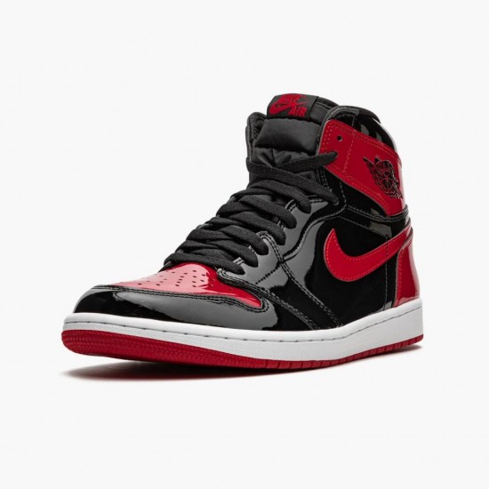 Nike Jordan 1 Retro High OG Patent Bred Red 555088-063 Joggesko