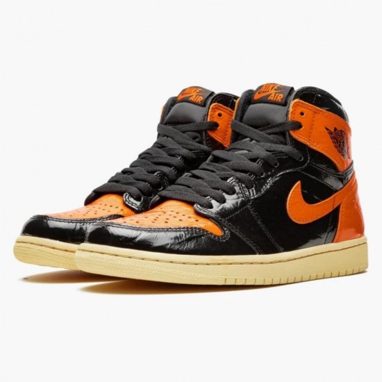 Nike Jordan 1 Retro Shattered Backboard BlackPale Vanilla Starfish 555088-028 Joggesko