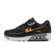 Herre Air Max 90 Svart Gul and Oransje Joggesko