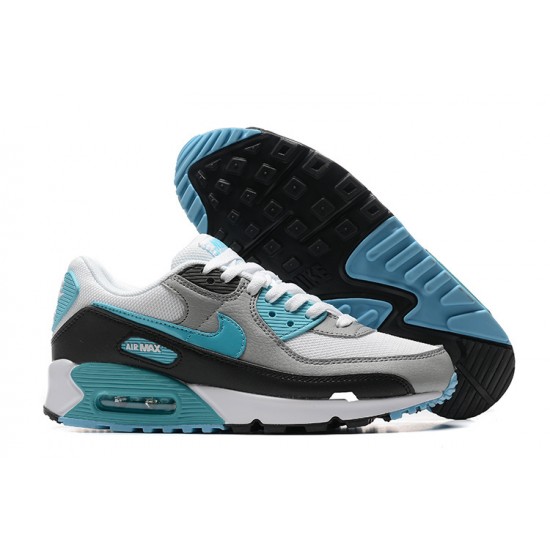 Herre Air Max 90 Hvit Grå and Blå Joggesko