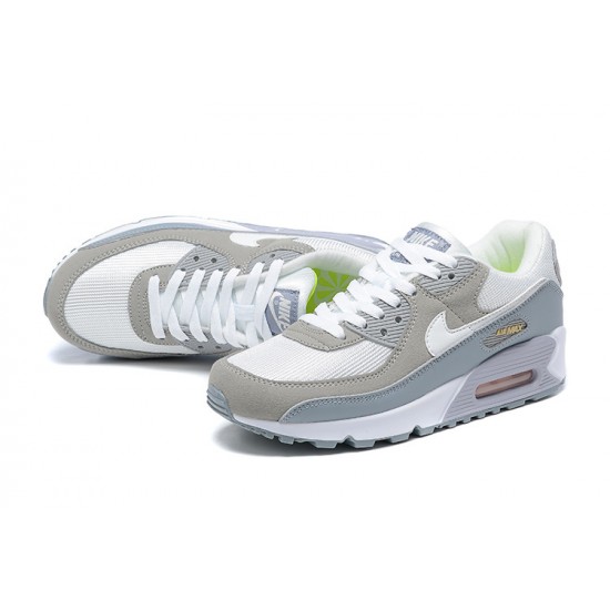 Herre Air Max 90 Hvit Grå and Grønn Joggesko