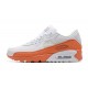 Herre Air Max 90 Hvit Oransje DM0958-100 Joggesko