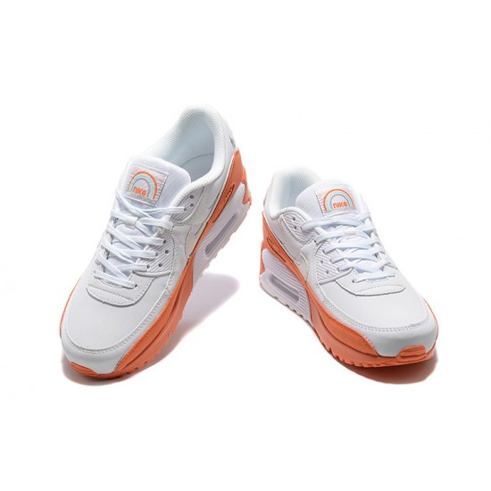 Herre Air Max 90 Hvit Oransje DM0958-100 Joggesko