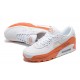 Herre Air Max 90 Hvit Oransje DM0958-100 Joggesko