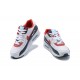 Herre Air Max 90 Hvit Red DJ5170-100 Joggesko