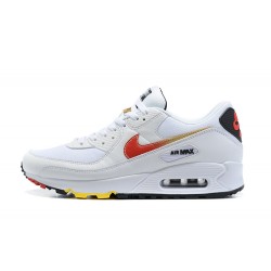 Herre Air Max 90 Hvit and Red Joggesko