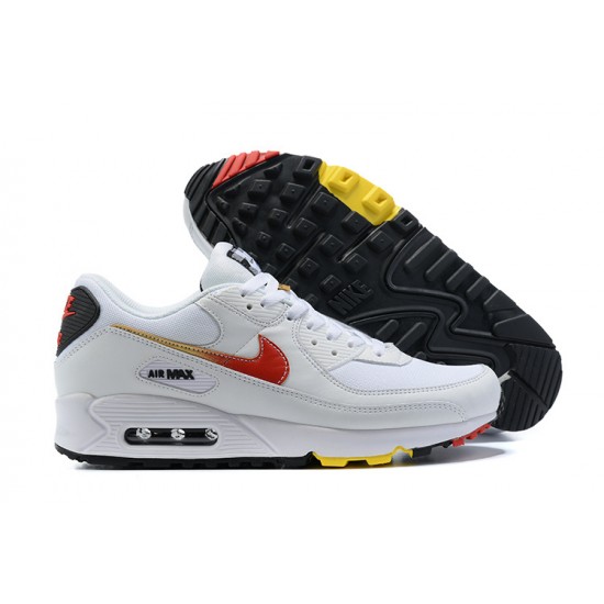 Herre Air Max 90 Hvit and Red Joggesko