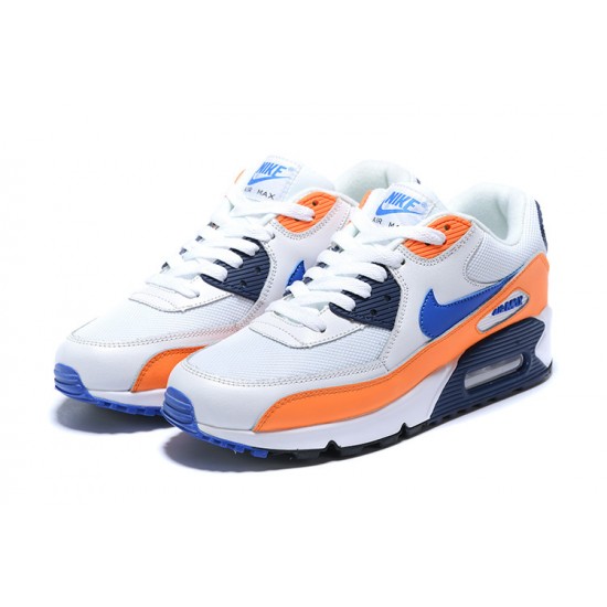 Dame/Herre Air Max 90 Oransje Blå AJ1285-104 Joggesko