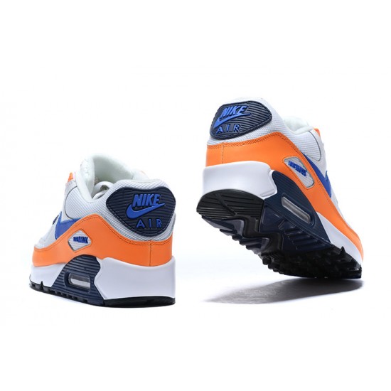 Dame/Herre Air Max 90 Oransje Blå AJ1285-104 Joggesko