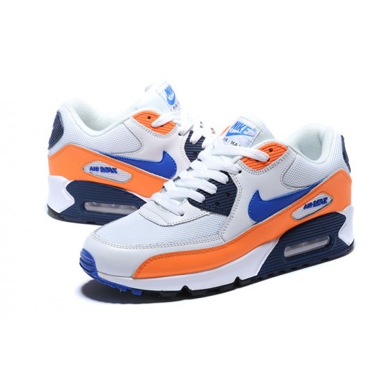 Dame/Herre Air Max 90 Oransje Blå AJ1285-104 Joggesko