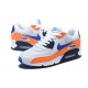 Dame/Herre Air Max 90 Oransje Blå AJ1285-104 Joggesko