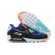 Dame/Herre Air Max 90 Supernova Blå Hvit CW6018-001 Joggesko