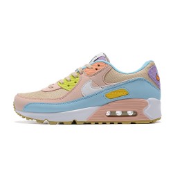 Dame Air Max 90 Rosa Blå DJ9997-100 Joggesko