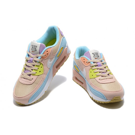 Dame Air Max 90 Rosa Blå DJ9997-100 Joggesko