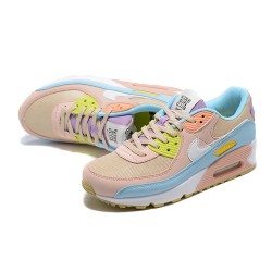 Dame Air Max 90 Rosa Blå DJ9997-100 Joggesko