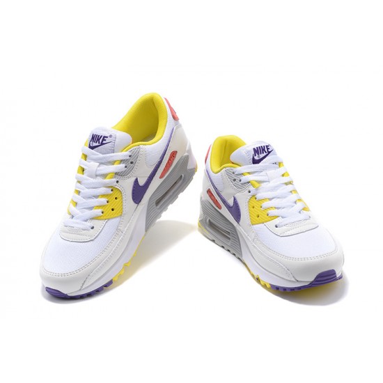 Dame Air Max 90 Hvit Gul Joggesko