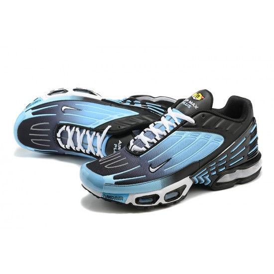 Herre Air Max Plus 3 Svart and Blå Joggesko