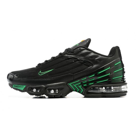 Herre Air Max Plus 3 Svart and Grønn Joggesko