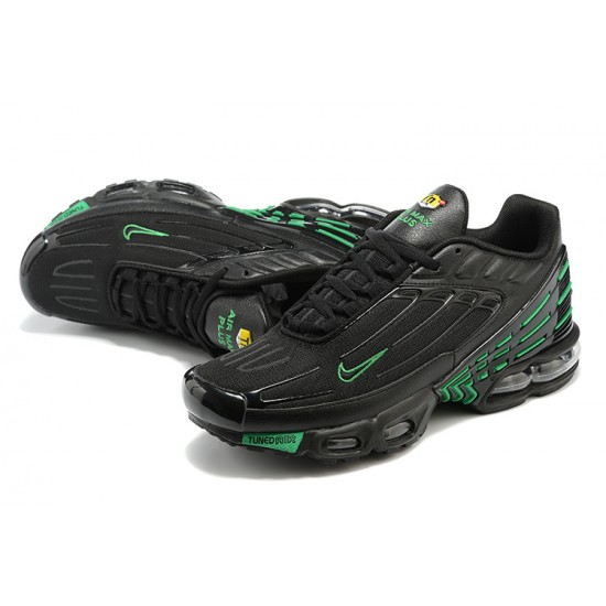 Herre Air Max Plus 3 Svart and Grønn Joggesko