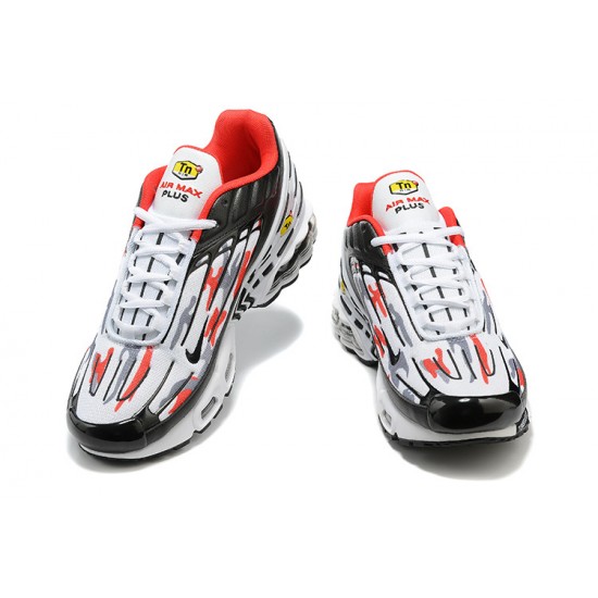 Herre Air Max Plus 3 Svart and Red Joggesko