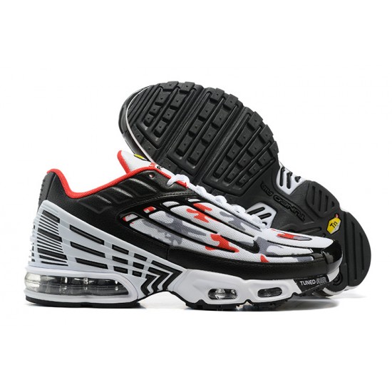 Herre Air Max Plus 3 Svart and Red Joggesko