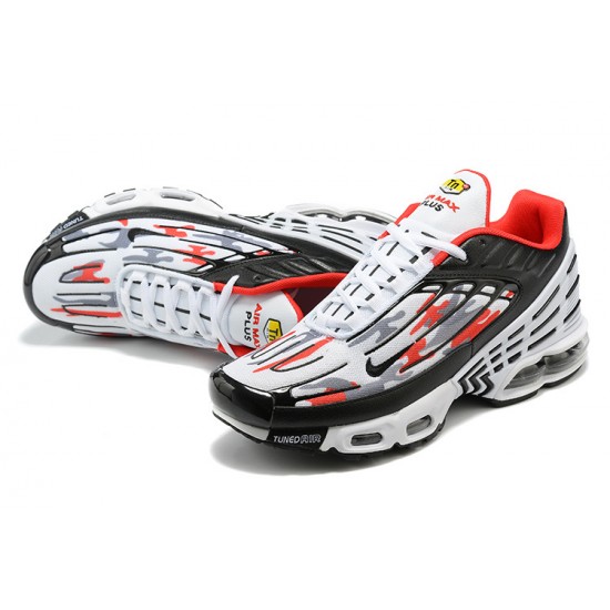 Herre Air Max Plus 3 Svart and Red Joggesko