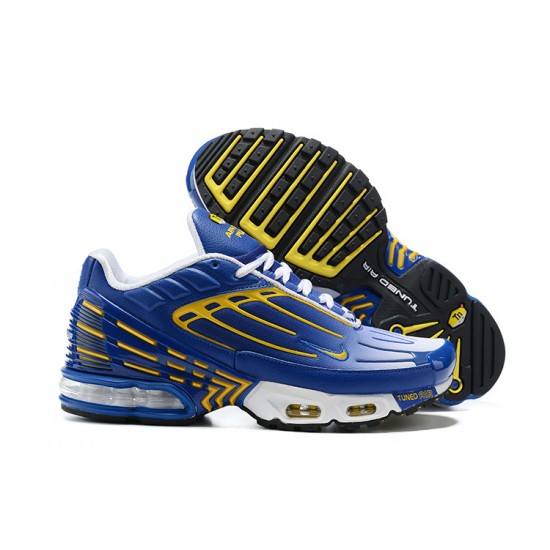 Herre Air Max Plus 3 Blå Gul CW1417-400 Joggesko