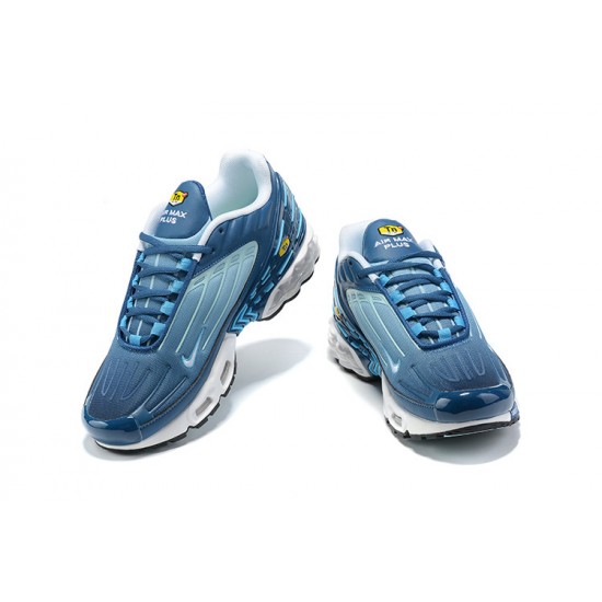 Herre Air Max Plus 3 Blå and Hvit Joggesko