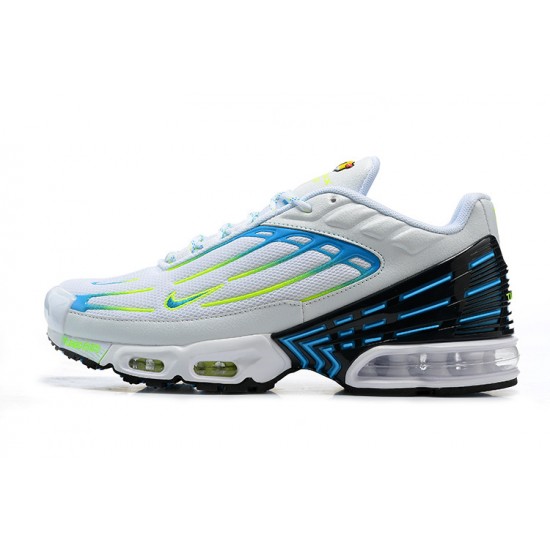 Herre Air Max Plus 3 Hvit Blå and Gul DV7138-100 Joggesko