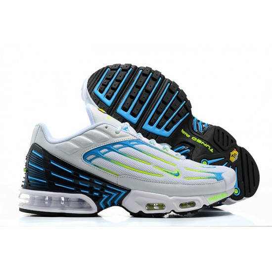 Herre Air Max Plus 3 Hvit Blå and Gul DV7138-100 Joggesko