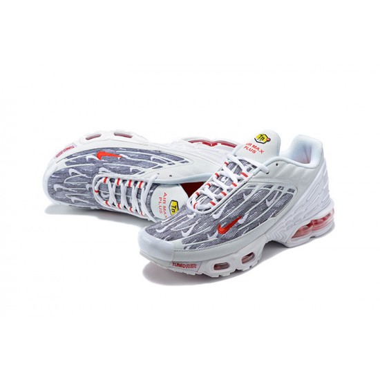 Dame/Herre Air Max Plus 3 Hvit Grå DH4107-100 Joggesko