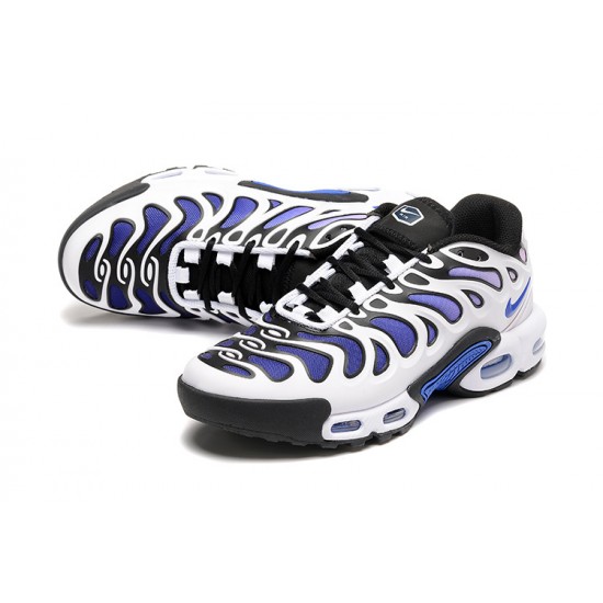 Herre Air Max Plus Drift Hvit Blå and Svart Joggesko