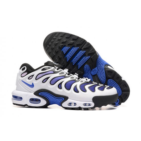 Herre Air Max Plus Drift Hvit Blå and Svart Joggesko