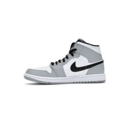 Nike Jordan 1 Mid Light Smoke Gray Gray 554724 092 Menn Dame