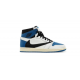 Nike Jordan 1 High SP Fragment Design x Travis Scott Blue blå DH3227 105 Menn Dame