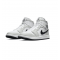 Nike Jordan 1 Mid Grey Fog' (W) White hvit BQ6472 015 Menn Dame