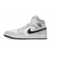 Nike Jordan 1 Mid Grey Fog (W) White hvit BQ6472 015 Menn Dame