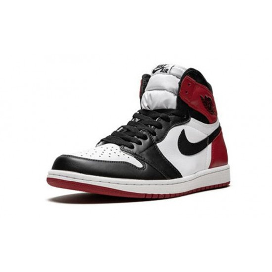 Nike Jordan 1 High OG “Black Toe WHITE hvit 555088 125 Menn Dame