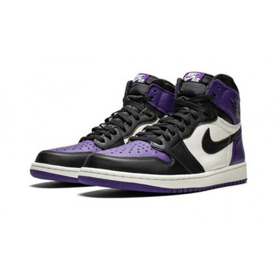 Nike Jordan 1 High Court Purple Purple 555088 501 Menn Dame