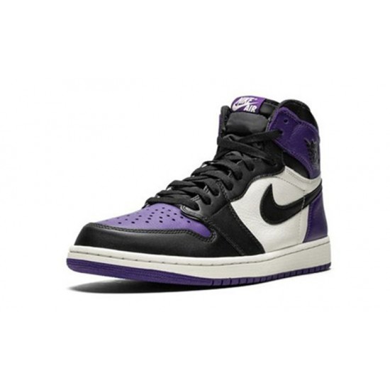 Nike Jordan 1 High Court Purple Purple 555088 501 Menn Dame