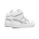 Nike Jordan 1 Mid Iridescent Reflective White hvit CK6587 100 Menn Dame