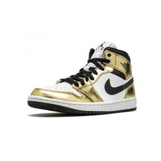 Nike Jordan 1 Mid Metallic Gold gull DC1419 700 Menn Dame