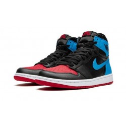 Nike Jordan 1 High UNC to Chicago BLACK svart CD0461 046 Menn Dame