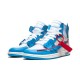 Nike Jordan 1 High UNC WHITE hvit AQ0818 148 Menn Dame