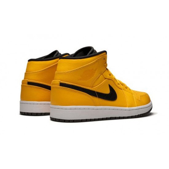 Nike Jordan 1 Mid Taxi Yel UNIVERSITY GOLD gull 554724 700 Menn Dame