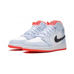 Nike Jordan 1 Mid Half Blue HALF BLUE blå 555112 400 Menn Dame